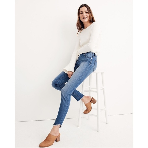 Madewell 10" High-Rise Skinny Jeans Tulip-Hem Edition Stretch 5-Pocket Size 26 - Picture 11 of 11